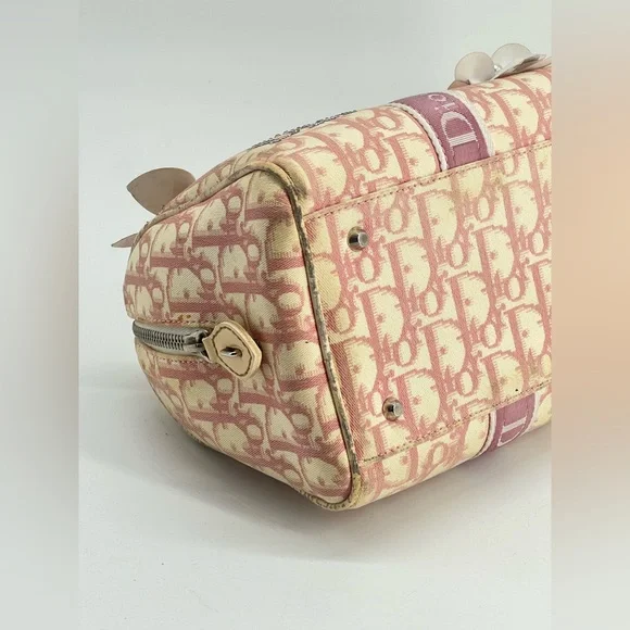 Christian Dior Girly Boston Bag Featuring The Diorissimo Canvas Pattern Bag - Picture 6 of 10